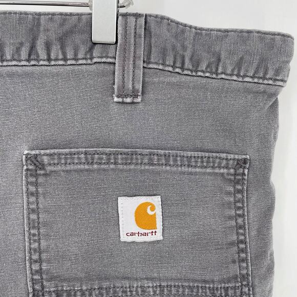 Vintage Y2K Carhartt Relaxed Fit Shorts Size 40 102514-039 Gray Work Wear Skate - Picture 4 of 7